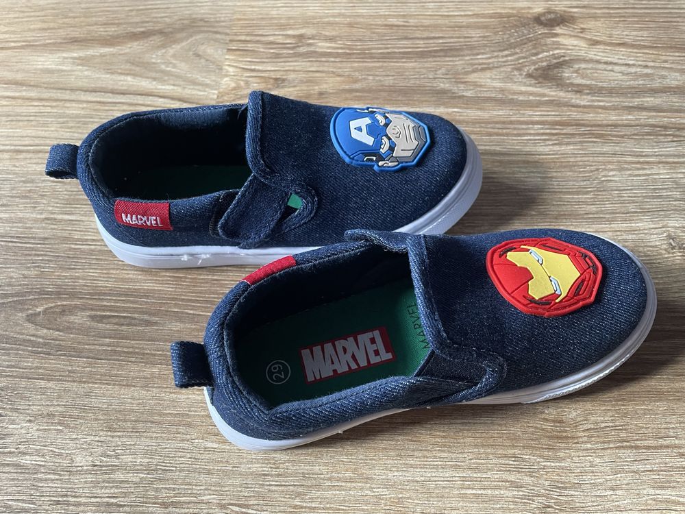 Buty Marvel Super Heros, Trampki slip on, granatowe