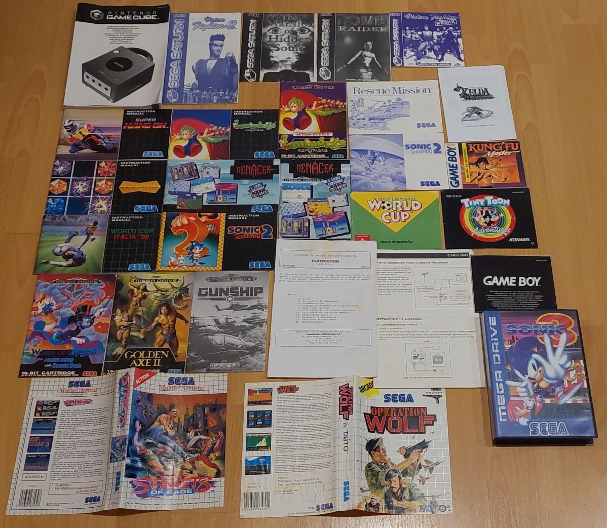 Manuais de Jogos e consolas Nintendo Sega Playstation