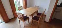 Mesa jantar extensível com 6 cadeiras