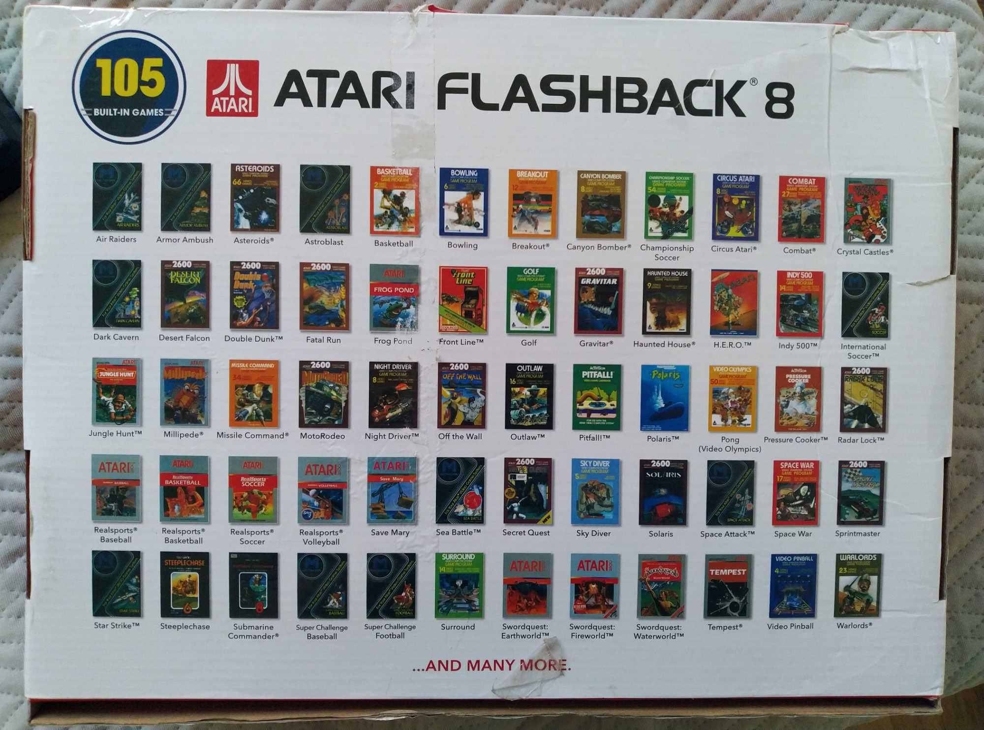 Atari Flashback 8 - retro konsola 105 gier River Raid Frogger box