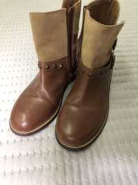 Botas de pele camel