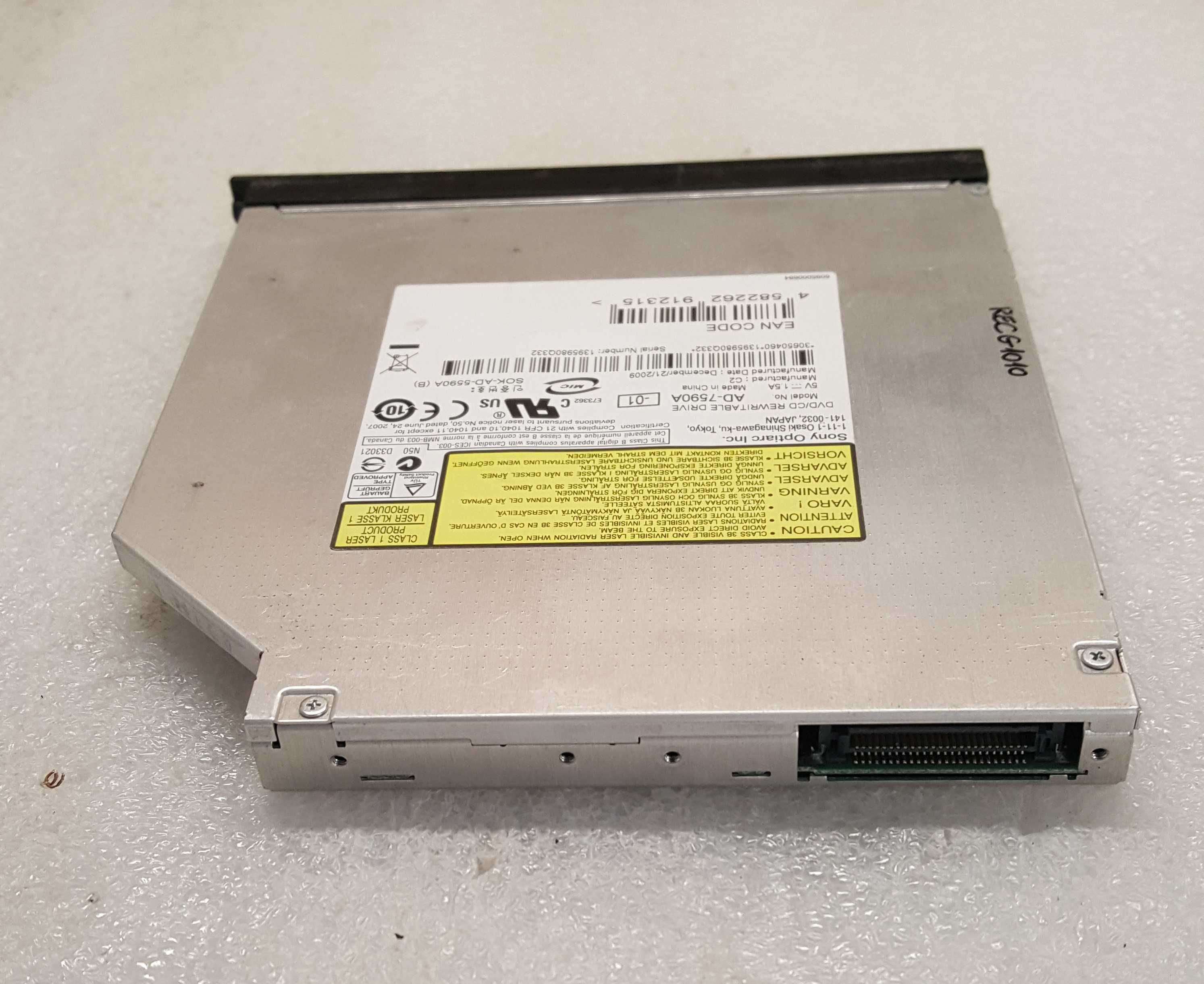 Leitor Gravador Sony AD-7590A Slim- CD DVD±RW- ATA - IDE