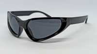 Balenciaga очки унисекс модные обтекаемые черные футуристические