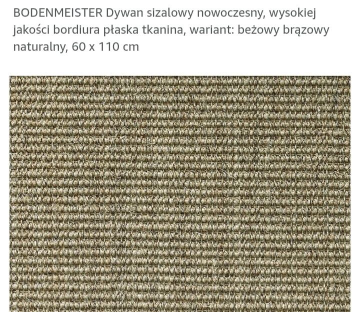 Dywan dekowe mara s2 sisal 100% 60x110 nowy