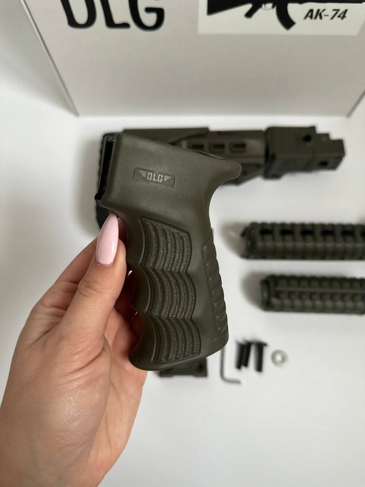 Обвіс олива АК 47, АК 74 DLG Tactical тюнінг  обвес