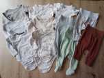 Komplet wyprawka H&M 56 body długi rękaw spodenki