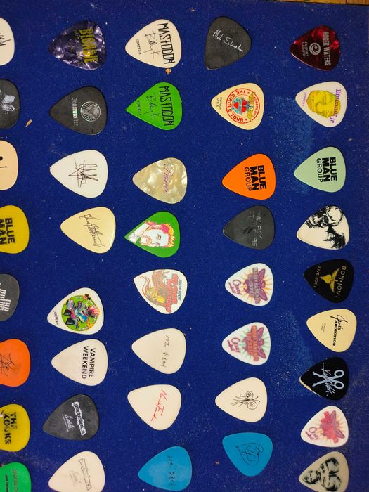 Conjunto de pahetas de guitarra raras