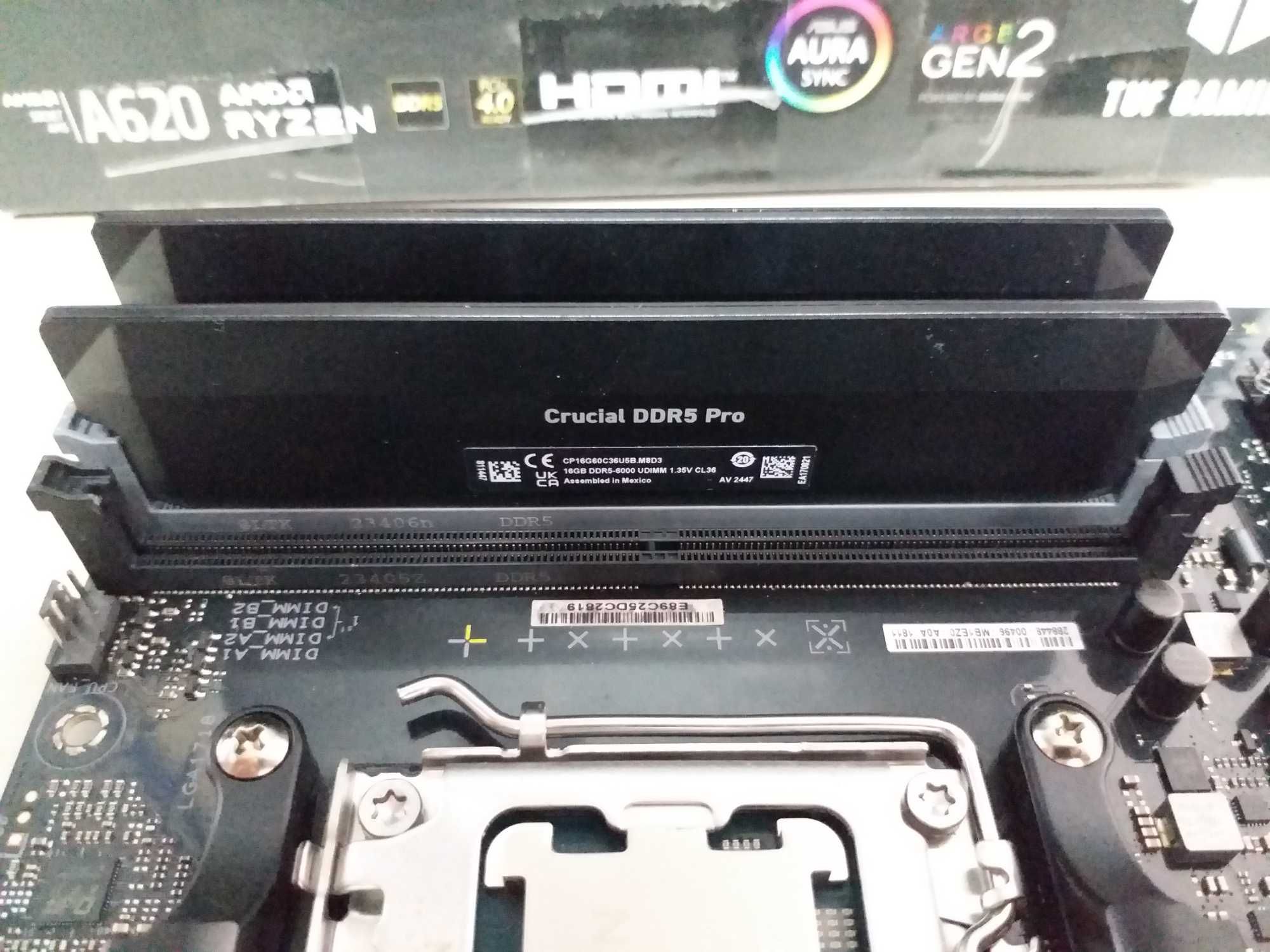 Комплект: Asus TUF A620M-Plus+Ryzen 5 7500F 6x3,7(5,0)Ghz+DDR5 32Gb