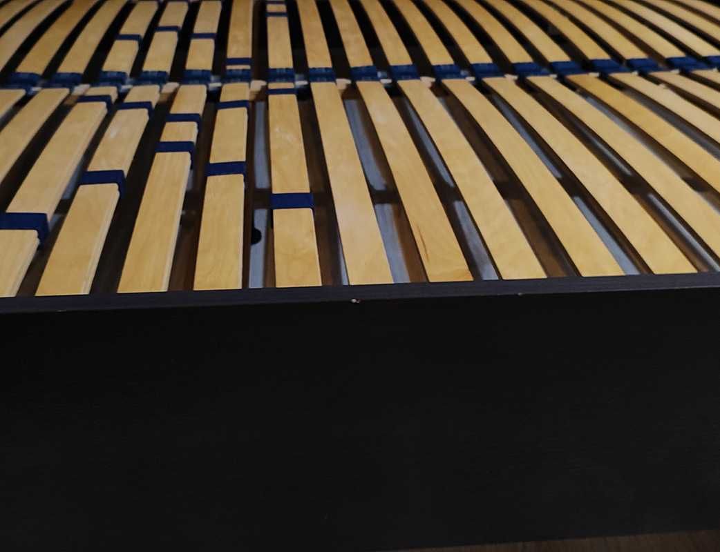 Łóżko małżeńskie 200x160 do sypialni wenge (b. ciemny brąz) stelaż