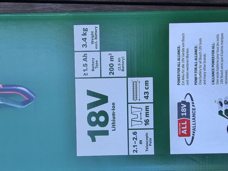 Nożyce akumulatorowe do żywopłotu Bosch z baterią