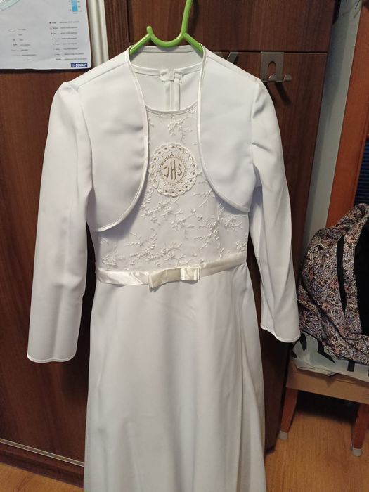 Sukienka komunijna z bolerkiem długość 110 cm