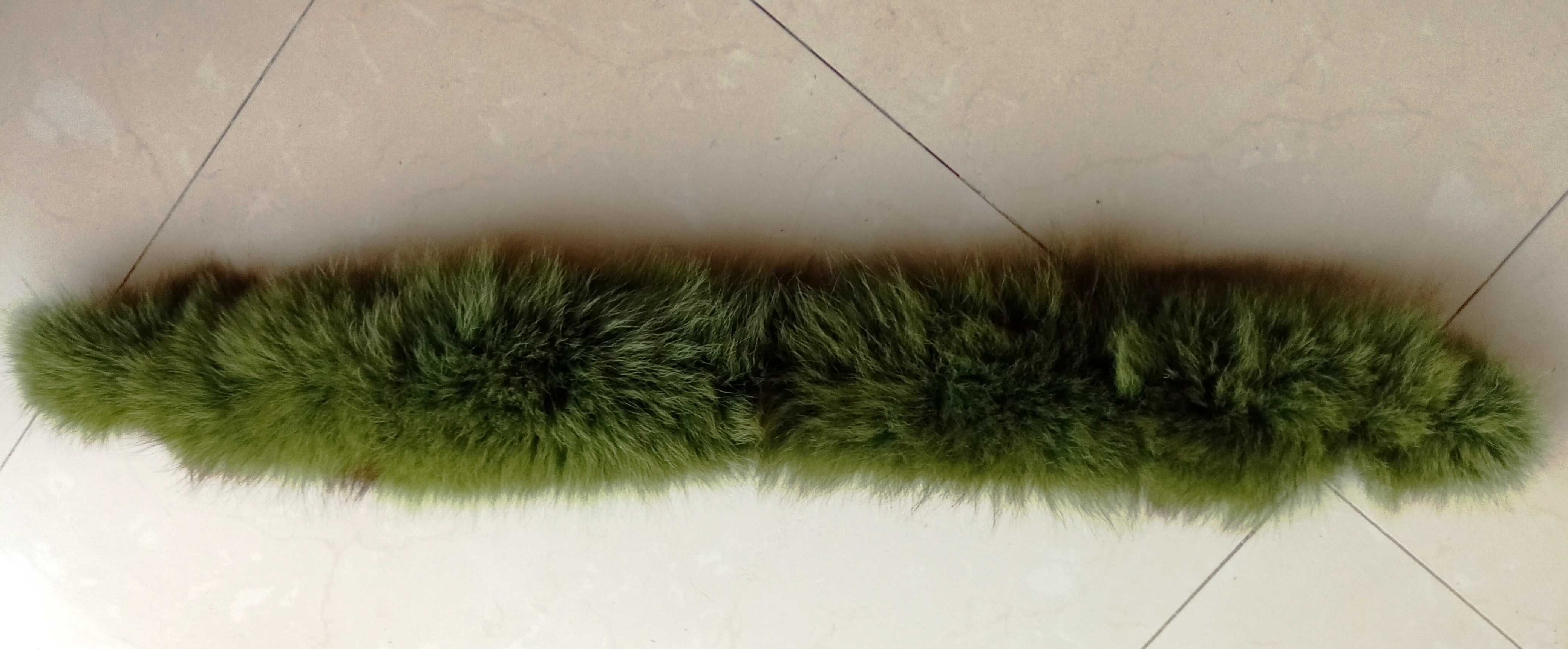 Obszycie kaptura kołnierza lis naturalny 80 cm khaki