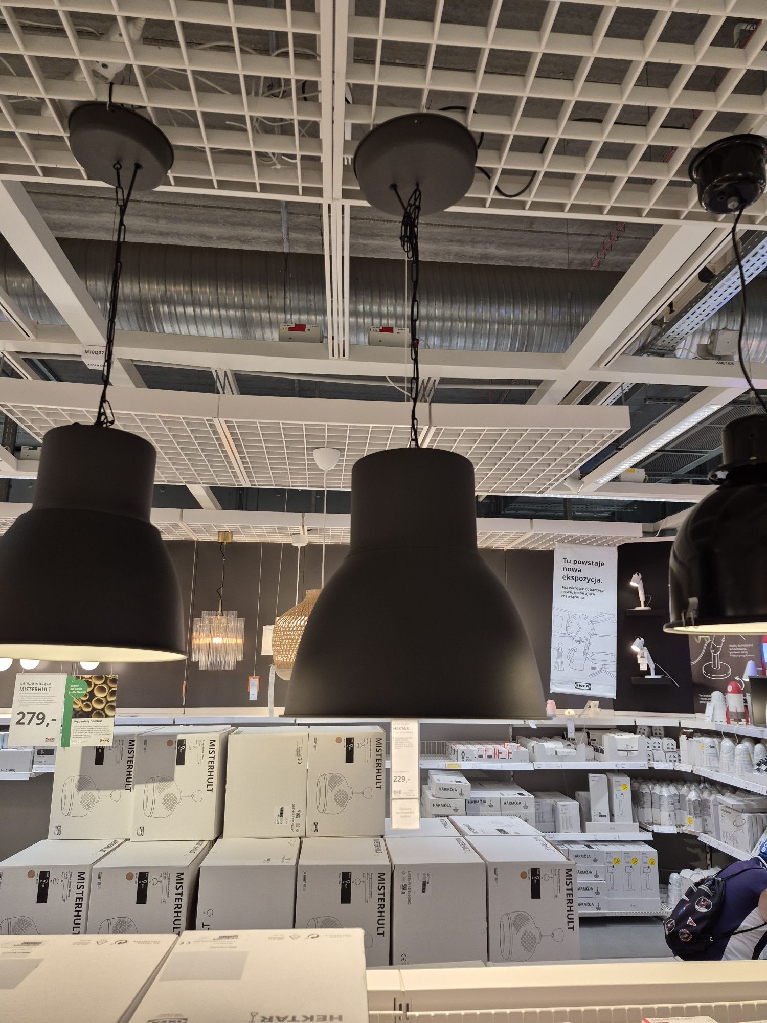 Lampa duza szara