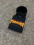 Czarna bluza hoodie Thrasher Flame Logo - Size S