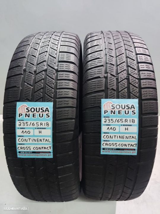 2 pneus semi novos 235-65r18 continental - oferta dos portes
