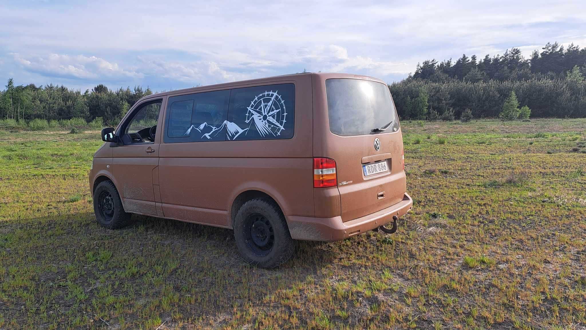 VW Multivan 2.5 TDI 2008r Kamper Na ryby PODNIESIONY opony AT OFF ROAD