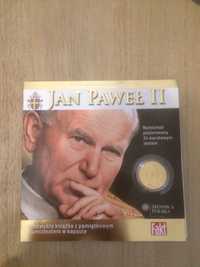Pamiatka Kanonizacji Jan Pawel ll moneta 24 karatowe zloto