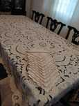 Toalha de mesa em linho Bordada