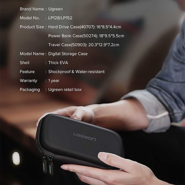 Сумка органайзер для проводов кабелей зарядок несессер для электроники