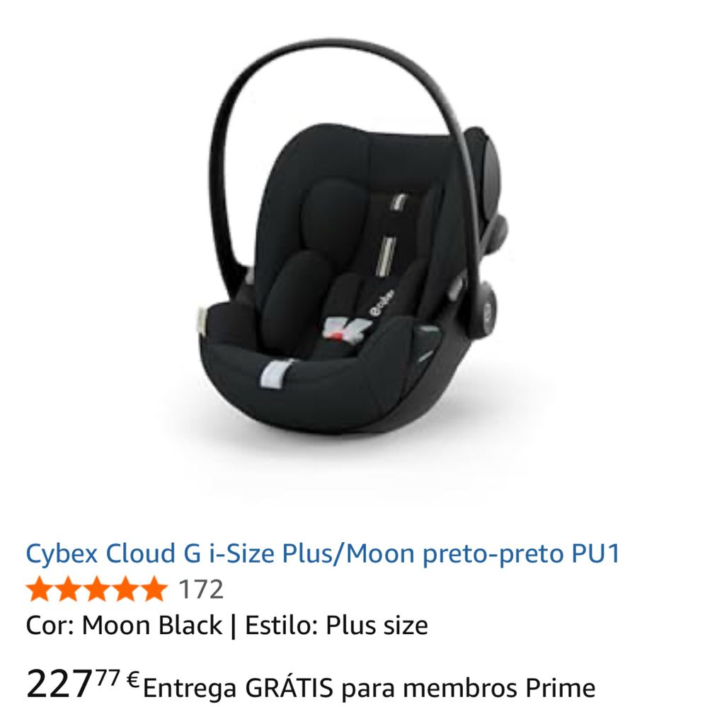 Cybex Cloud G i-Size Plus/Moon preto-preto PU1