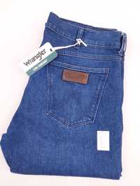 Wrangler Greensboro 33/34 niebieskie slim porządny Jeans spodnie męski