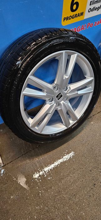 Felgi aluminiowe z oponami 18 cali 5x112 ET45 Stan idealny