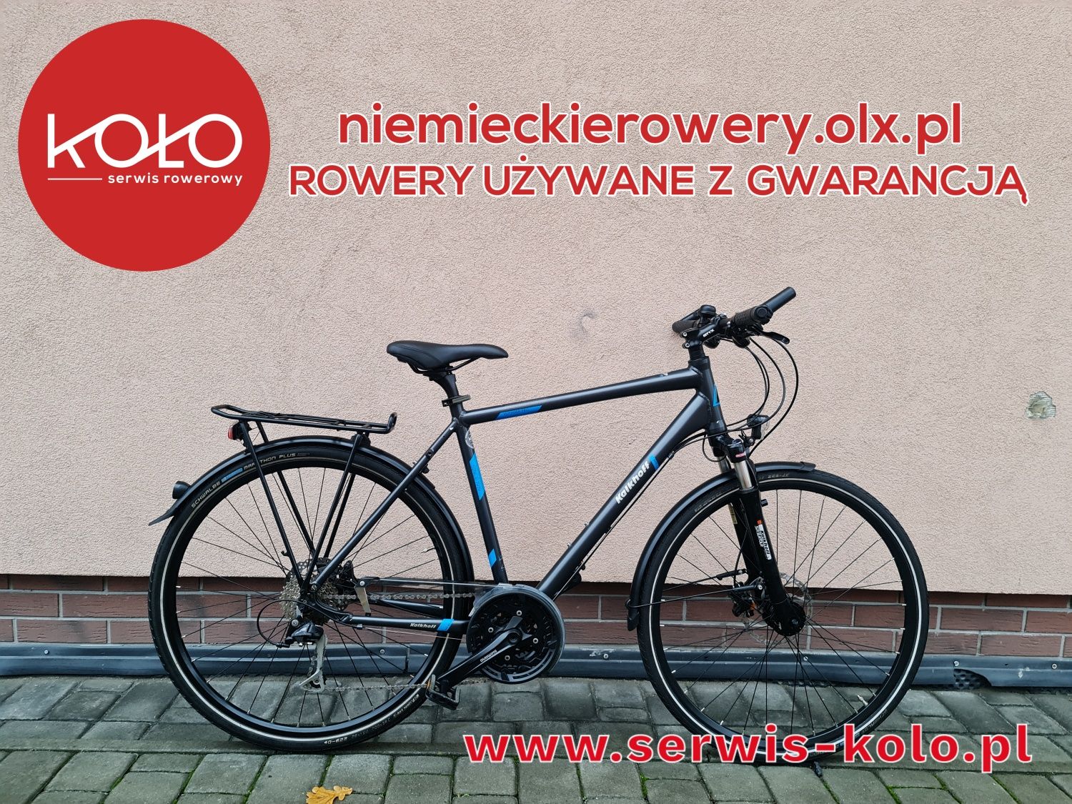 Rower męski trekkingowy KALKHOFF koła 28 SHIMANO DEORE aluminium wysył