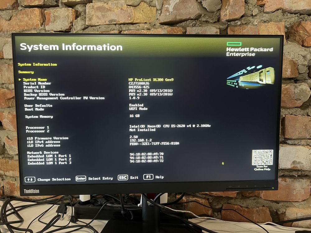 Сервер HP ProLiant DL380 Gen9 Xeon E5 2620 v4