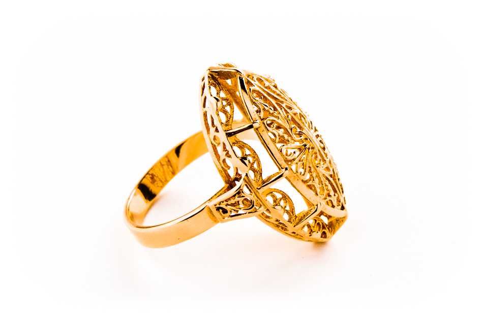 Złoty Pierścionek - Pestka - Pająk - 6,34g - WARMET B-623 - PRL