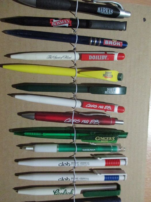 Kolekcja długopisów(2) piwa reklamowe 61 szt. różnych Gadżety piwne