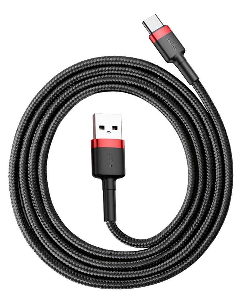 Kabel USB Typ C Baseus Cafule 3m 2A kolor: czarny
