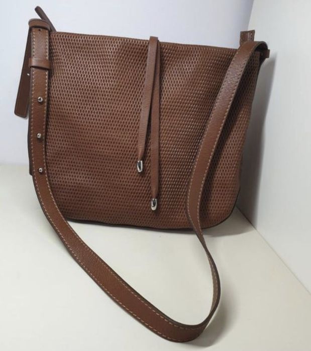 Сумка через плече gianni conti італія натуральна шкіра хобо тоут