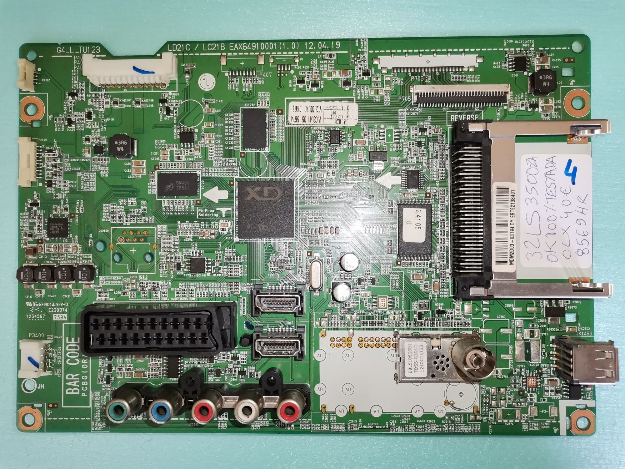 Mainboard LG chassis LD21C / LC21B EAX 6 4 9 1 0 0 0 1 ...