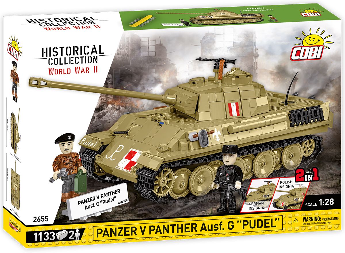 Klocki Cobi 2655 Czołg Panzer V Panther Ausf.g „Pudel” Hc Ww2 1133 El.