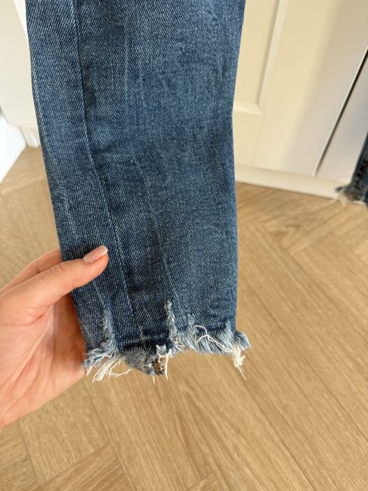Spodnie jeansowe jasne jasnoniebieskie skinny wysoki stan Zara S/M