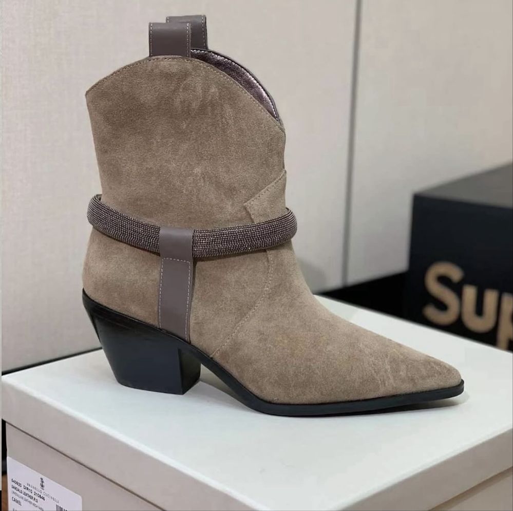 Brunello Cucinelli botki w bezu 39