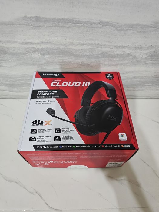 Headset HyperX Cloud III DTS Preto