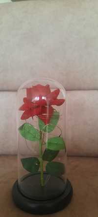 Wieczna róża w szklanym szkle