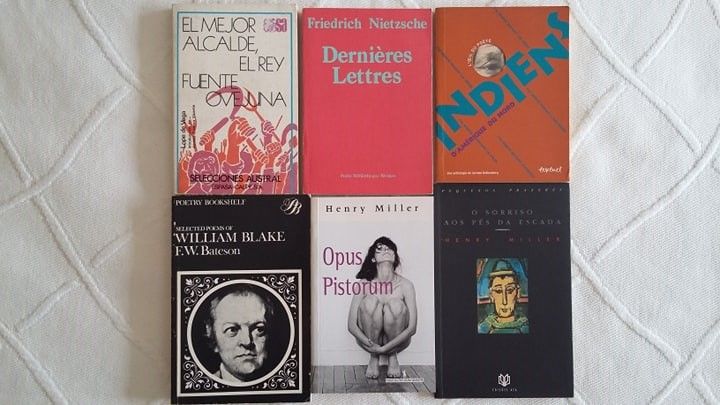 Livros: Marcuse/ H. Miller/Proust/ Prévert/ Heidegger/ Leiris/ Métraux