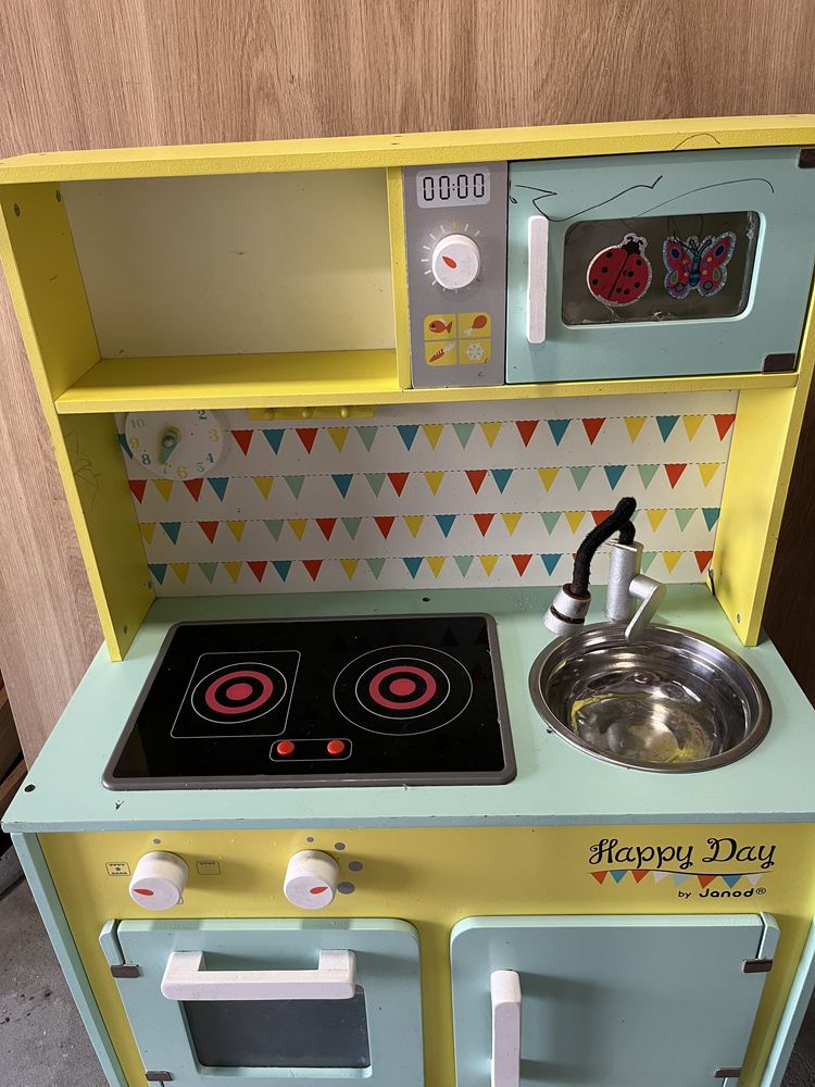 Drewniana kuchnia dla dzieci Janod “Happy Day” + akcesoria
