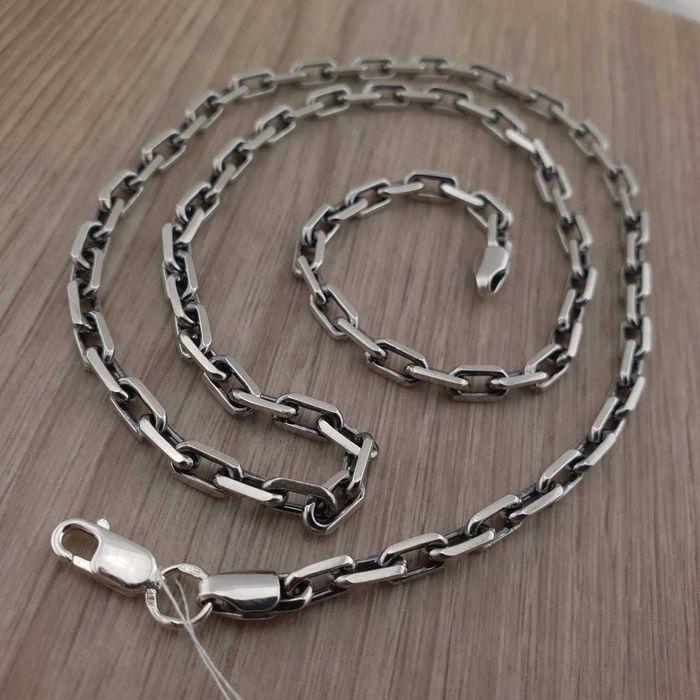 Чоловіча срібна цепочка якір. Ланцюжок якірного плетіння. Срібло 925