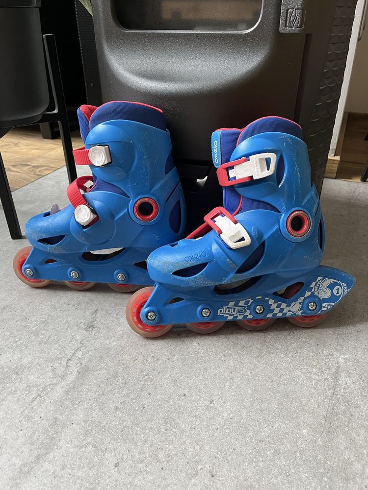 Rolki dziecięce Decathlon Oxelo 28 29 30 niebieskie