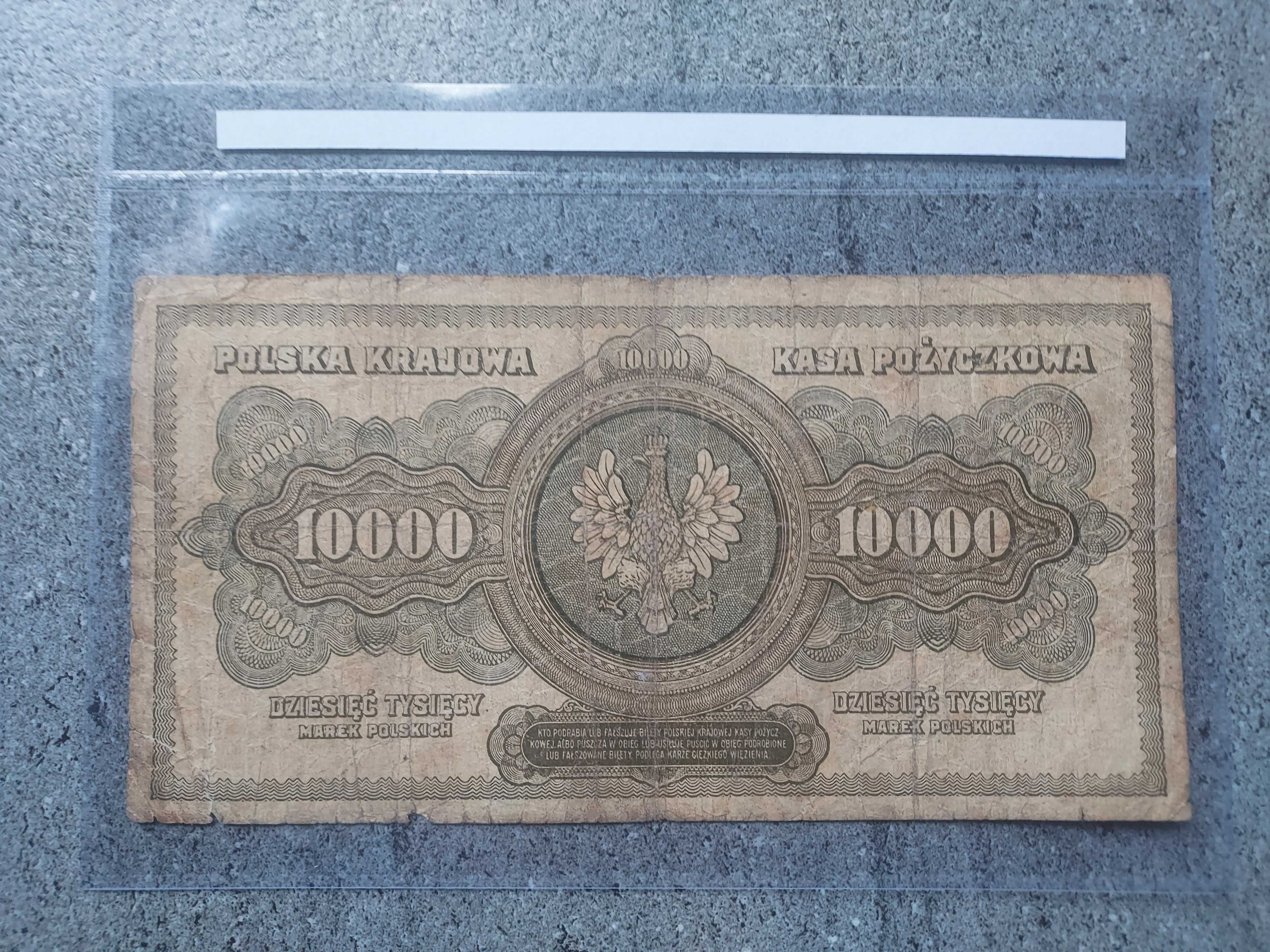 Polska banknot 10000 Marek Polskich z 1922 roku