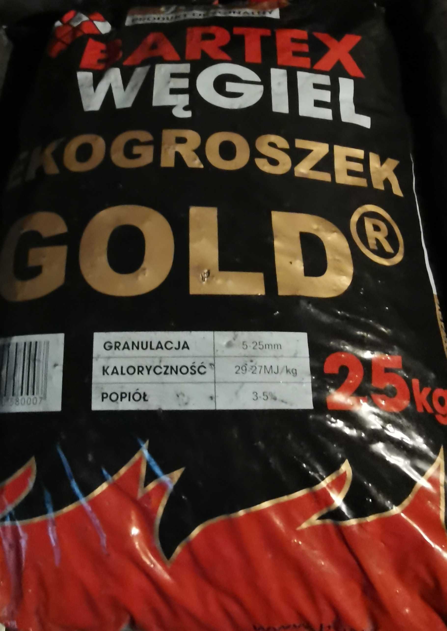 Bartex Gold węgiel ekogroszek 25 kg - łącznie 48 worków, 1200 kg