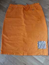 Spódnica gnieciuch pomarańczowa