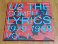 U2 The Complete Lyrics 1979 - 1988 Vol. 1, Fanklubowa Książka, Folia