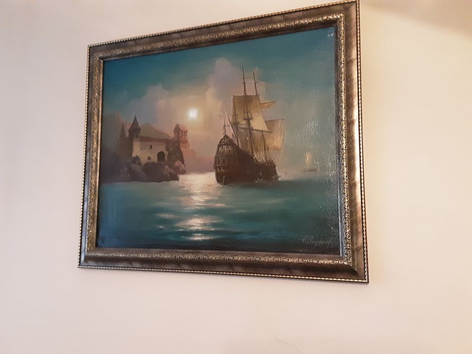 Картина маслом "Лунная гавань" Анатолий Недобежкин