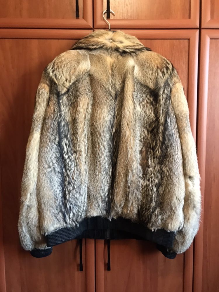 Куртка мужская из меха волка двухсторонка 54 размер