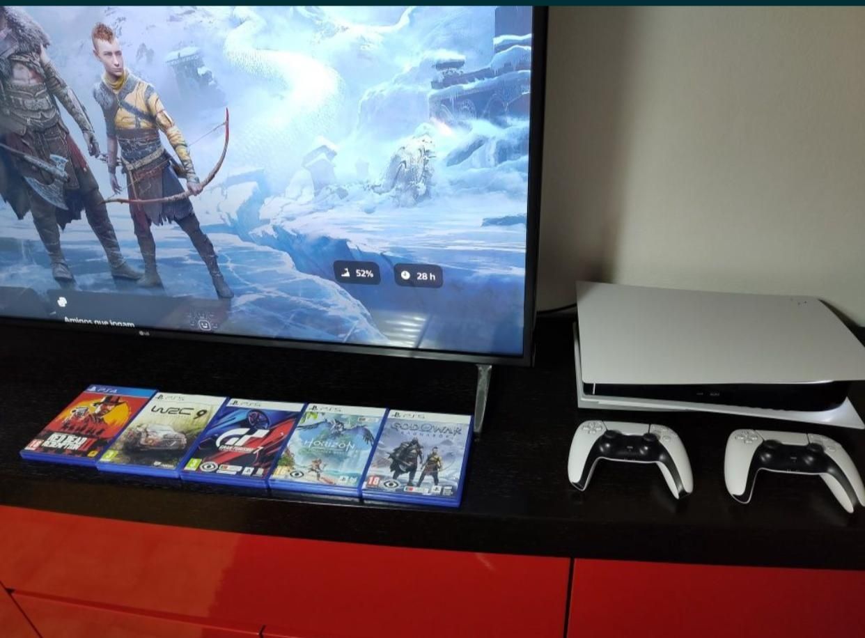 PlayStation 5 +  jogos + tv