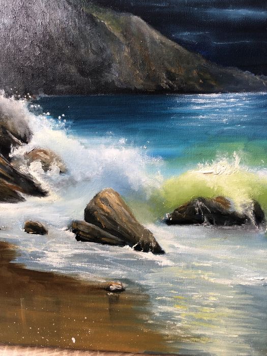 Картина  « Море вночі», олія, полотно на підрамнику, лак, 50 х 60